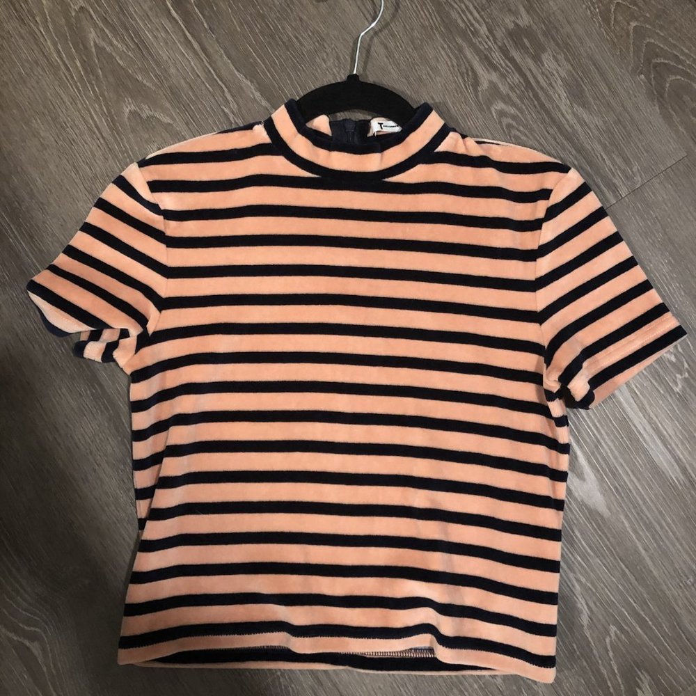 NWOT ALEXANDER WANG Cropped Velvet T-Shirt